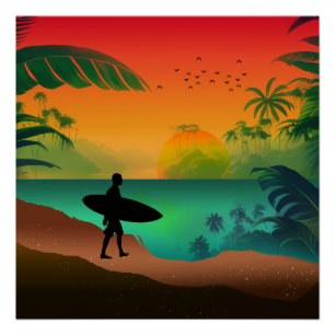 Sommer-Ozean-Paradies Poster