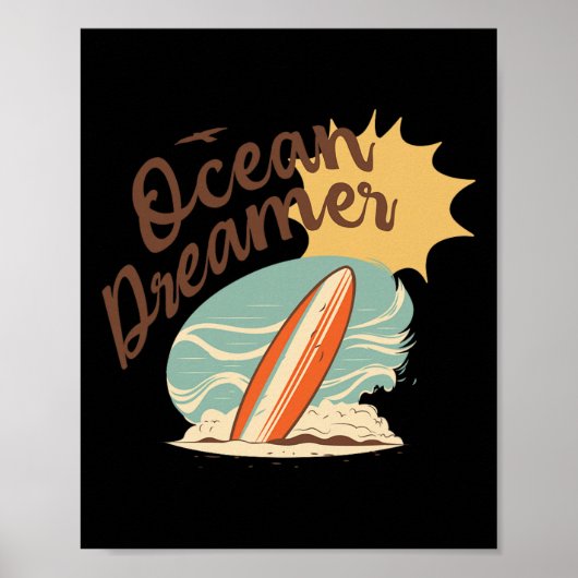 Sommer - Ozean-Träumer Surfen Poster (Vorne)