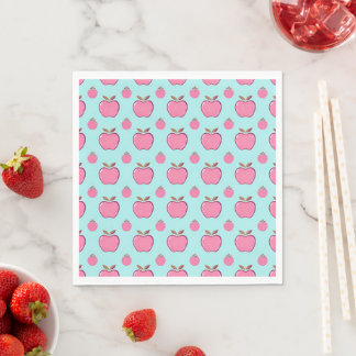 Sommer Papier Neapel schöne rosa Äpfel Serviette