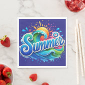 "Sommer"-Papier-Tischservietten. Serviette (Beispiel)