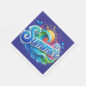 "Sommer"-Papier-Tischservietten. Serviette (Ecke)