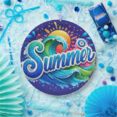 "Sommer"-Pappteller. Pappteller (Party)