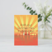 Sommer-Party Einladungsentwurf Einladung (Stehend Vorderseite)