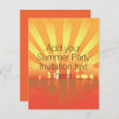 Sommer-Party Einladungsentwurf Einladung (Vorne/Hinten)
