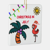 Sommer Party Flamingo Weihnachten im Juli Keramikornament (Rechts)