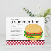 Sommer-Party GRILLEN Einladung (Stehend Vorderseite)