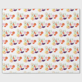 Sommer Party GRILLEN Frische Gemüse - nahtloses Mu Geschenkpapier (Flach)