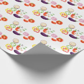 Sommer Party GRILLEN Frische Gemüse - nahtloses Mu Geschenkpapier (Ecke)