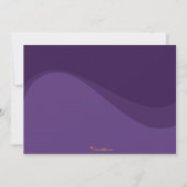 Sommer-Party laden ein: Lila u. Goldgetränke Einladung (Rückseite)