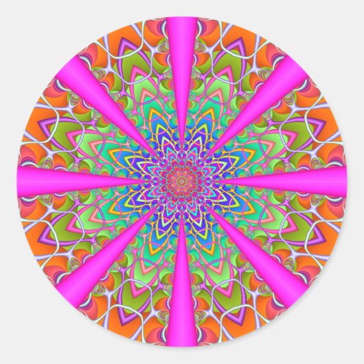 Sommer-Party Runder Aufkleber (Vorderseite)