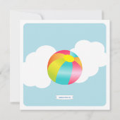 Sommer-Party-Spaß-Zeit-Wasserball-Einladung Einladung (Rückseite)