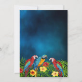 Sommer Party tropisch dunkelblauer Nachthimmel Pap Einladung (Rückseite)