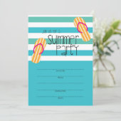 Sommer-Partyspaß-Einladungsentwurf Einladung (Stehend Vorderseite)