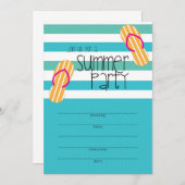 Sommer-Partyspaß-Einladungsentwurf Einladung (Vorne/Hinten)