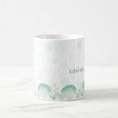 Sommer-Perlmutt-Wasserfarben-Ozean-Design Kaffeetasse (Mittel)
