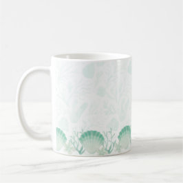 Sommer-Perlmutt-Wasserfarben-Ozean-Design Kaffeetasse