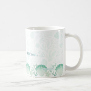 Sommer-Perlmutt-Wasserfarben-Ozean-Design Kaffeetasse