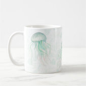 Sommer-Perlmutt-Wasserfarben-Ozean-Design Kaffeetasse (Links)