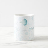 Sommer Perlmutt Wasserfarben Ozean Design Kaffeetasse (Mittel)