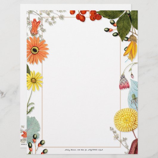 Sommer Personalisiert Briefbogen (Vorne/Hinten)