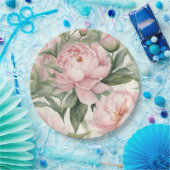 Sommer-Pfingstrosen-Thermal Pappteller (Party)