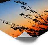 Sommer-Pflanzensilhouetten Poster (Ecke)