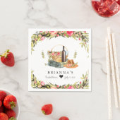 Sommer-Picknick-Aquarell-Blumenmuster Serviette (Beispiel)