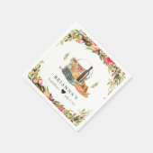 Sommer-Picknick-Aquarell-Blumenmuster Serviette (Ecke)