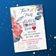 Sommer-Picknick-Grillparty-Einladung