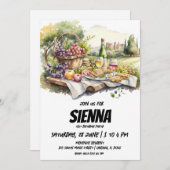 Sommer Picknick-Weingartenansicht Einladung (Vorne/Hinten)