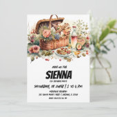 Sommer-Picnic-Landblick Einladung (Stehend Vorderseite)