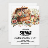 Sommer-Picnic-Landblick Einladung (Vorne/Hinten)