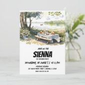 Sommer Picnic Seeblick Einladung (Stehend Vorderseite)