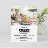 Sommer Picnic Seeblick Einladung (Stehend Vorderseite)