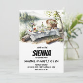 Sommer Picnic Seeblick Einladung (Stehend Vorderseite)