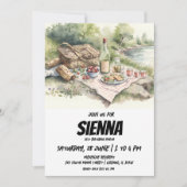 Sommer Picnic Seeblick Einladung (Vorderseite)