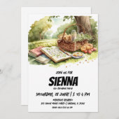 Sommer Picnic unter dem Baum Einladung (Vorne/Hinten)