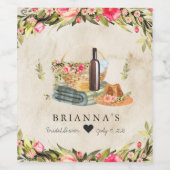 Sommer Picnic Weinetikett (Einzelnes Label)