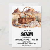 Sommer Picnic Wüste Aussicht Einladung (Vorderseite)