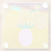 Sommer-Pineapple-Luau Glasuntersetzer (Rückseite)