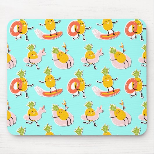Sommer-Pineapple-Spaß-Mauspad Mousepad (Vorne)