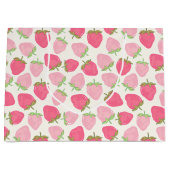 Sommer-Pink-Erdbeere Cute und Fruchtig Große Geschenktüte (Vorderseite)