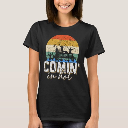 Sommer Pontooning Cooles Leben T-Shirt (Vorderseite)