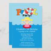 Sommer POOL Einladung (Vorne/Hinten)