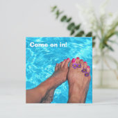 Sommer-Pool-Party Einladung (Stehend Vorderseite)