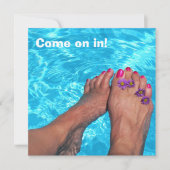 Sommer-Pool-Party Einladung (Vorderseite)