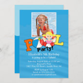 Sommer POOL Party FOTO Einladung (Vorne/Hinten)