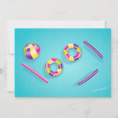 Sommer-Pool-Party-Pool-Floss-Einladung Einladung (Rückseite)