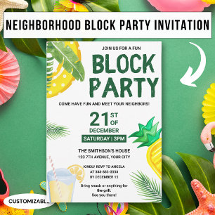 Sommer Pool Snack Picknick Spaß Nachbar Blockparty Einladung