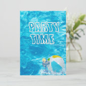 Sommer-Poolparty-Einladung Einladung (Stehend Vorderseite)